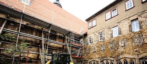 Nach der statischen Sicherung soll der Kreuzgang wieder begehbar werden. Auch der Kreuzhof wird neu gestaltet. © Kerstin Engelmann