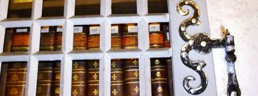 Blick auf alte Bücher der Kirchenbibliothek. Bei Bauarbeiten wurde zudem eine Schulbibliothek aus dem 17. und 18. Jahrhundert gefunden. Foto: Frank Buhlemann