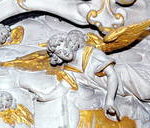 Detail: Am großen Altarbild in der Oberkirche ist auch dieser Engel zu finden. Archiv-Foto: Hans-Peter Stadermann